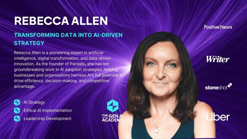 Diapositive de présentation commerciale de Rebecca Allen